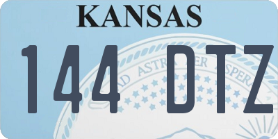 KS license plate 144DTZ