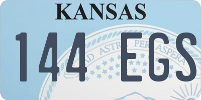KS license plate 144EGS