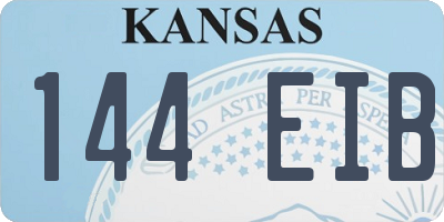 KS license plate 144EIB