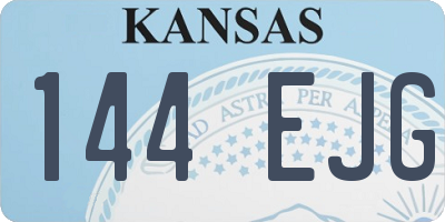 KS license plate 144EJG