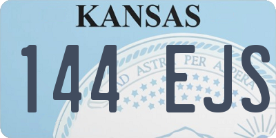 KS license plate 144EJS