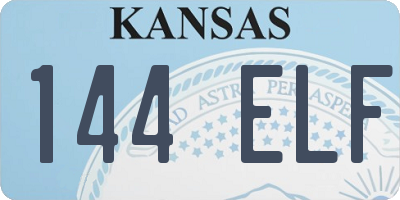 KS license plate 144ELF