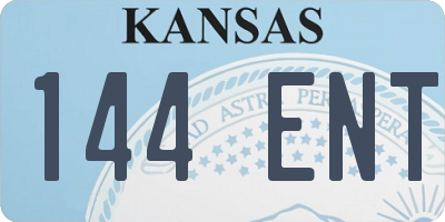 KS license plate 144ENT