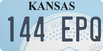 KS license plate 144EPQ