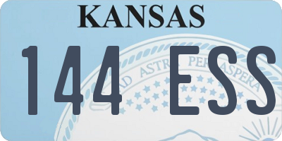 KS license plate 144ESS
