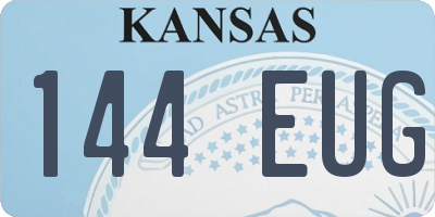 KS license plate 144EUG