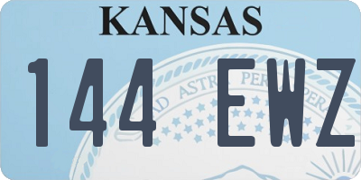 KS license plate 144EWZ