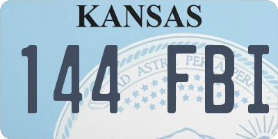 KS license plate 144FBI