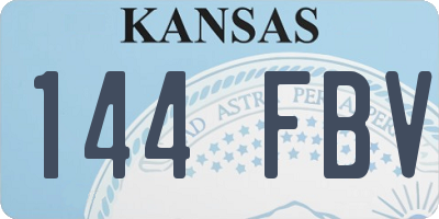 KS license plate 144FBV