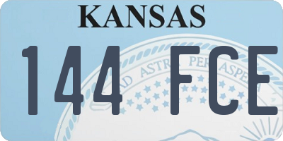 KS license plate 144FCE