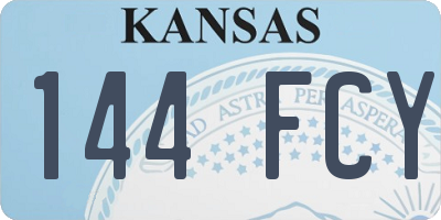 KS license plate 144FCY