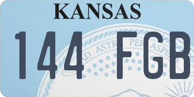 KS license plate 144FGB