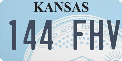 KS license plate 144FHV