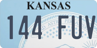 KS license plate 144FUV