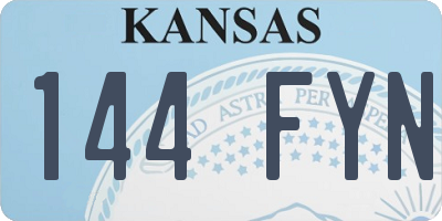 KS license plate 144FYN