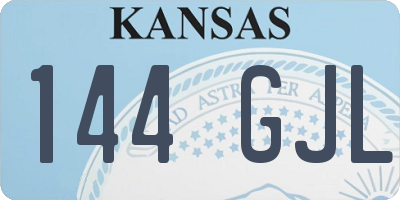 KS license plate 144GJL
