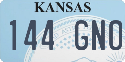 KS license plate 144GNO
