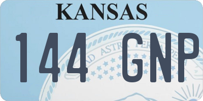 KS license plate 144GNP