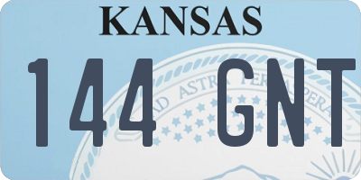 KS license plate 144GNT