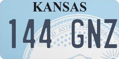 KS license plate 144GNZ