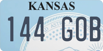 KS license plate 144GOB