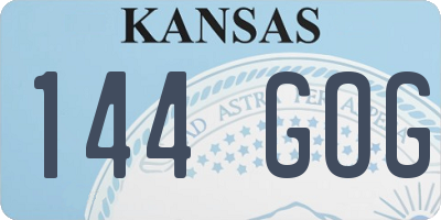 KS license plate 144GOG