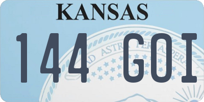 KS license plate 144GOI