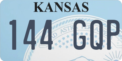 KS license plate 144GQP