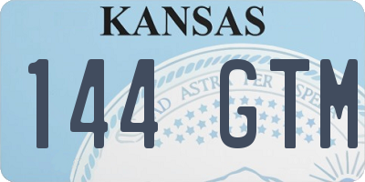 KS license plate 144GTM