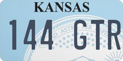 KS license plate 144GTR
