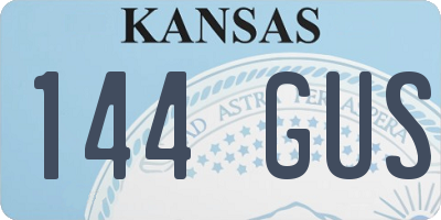 KS license plate 144GUS