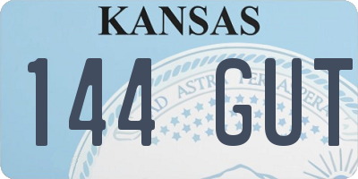 KS license plate 144GUT