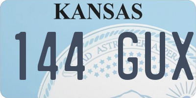 KS license plate 144GUX