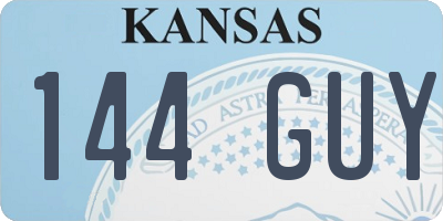 KS license plate 144GUY