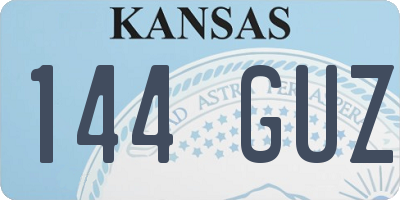 KS license plate 144GUZ