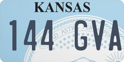KS license plate 144GVA