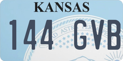 KS license plate 144GVB
