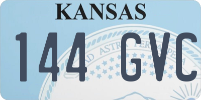 KS license plate 144GVC