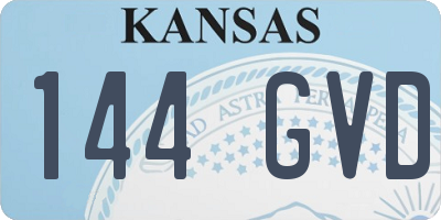 KS license plate 144GVD