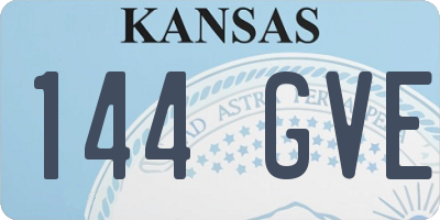 KS license plate 144GVE