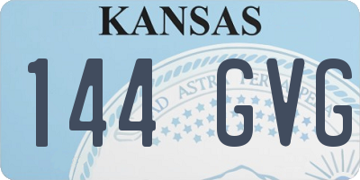 KS license plate 144GVG