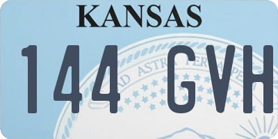 KS license plate 144GVH