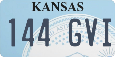 KS license plate 144GVI