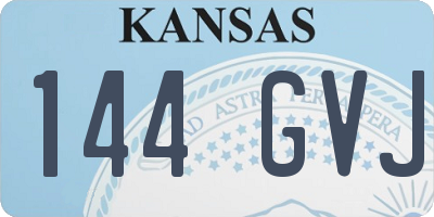 KS license plate 144GVJ