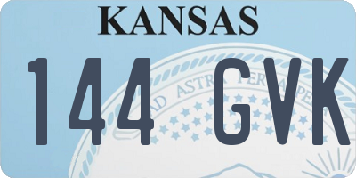 KS license plate 144GVK