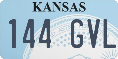 KS license plate 144GVL