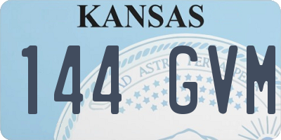 KS license plate 144GVM