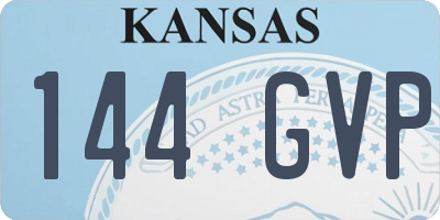 KS license plate 144GVP