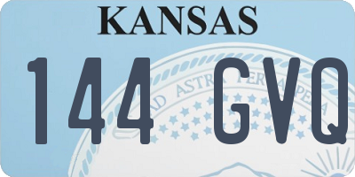KS license plate 144GVQ