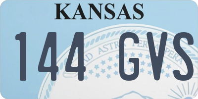 KS license plate 144GVS